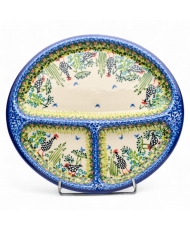 Plate divided into 3...